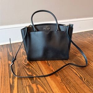 Kate Spade Black Leather Satchel Bag